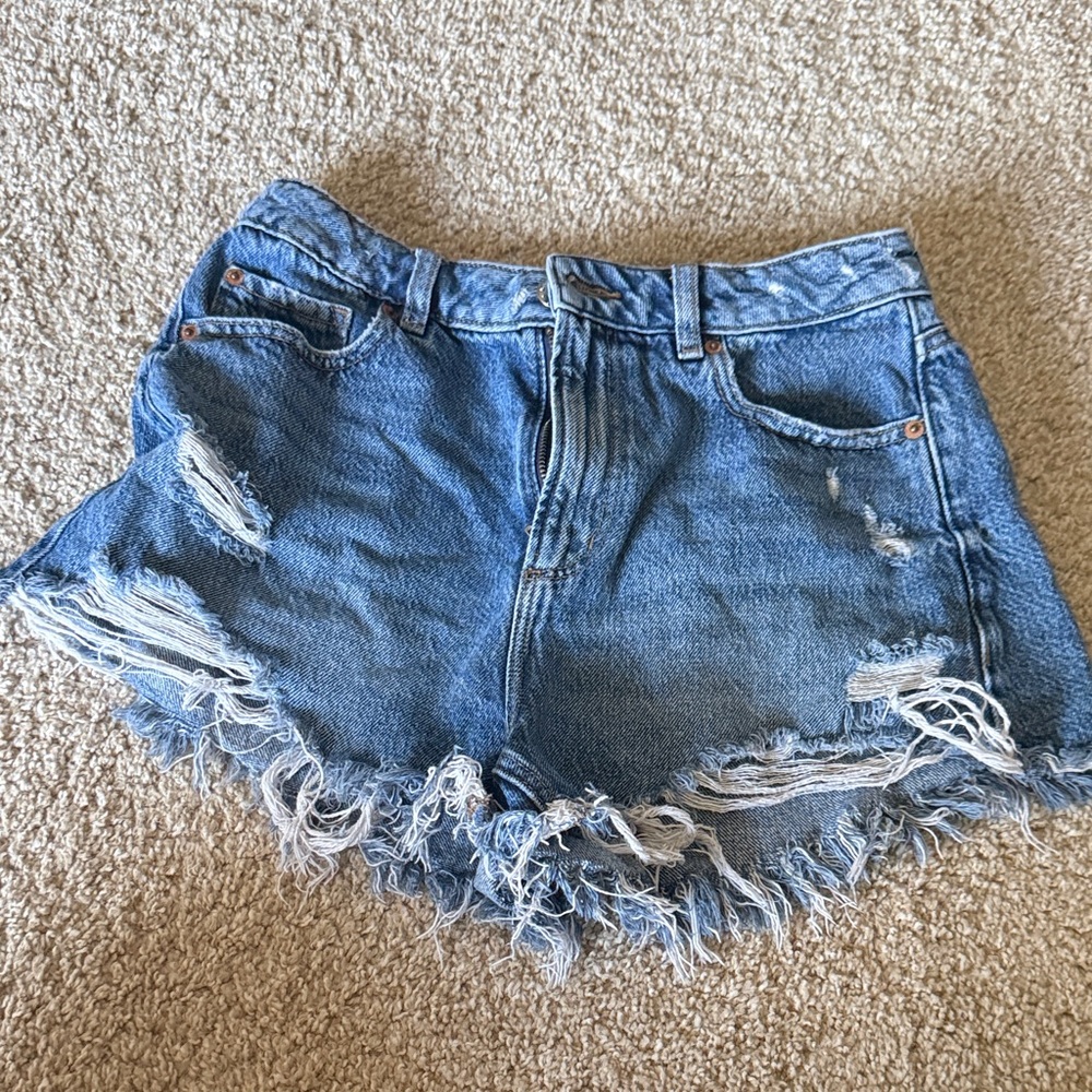 Garage Distressed Denim Shorts